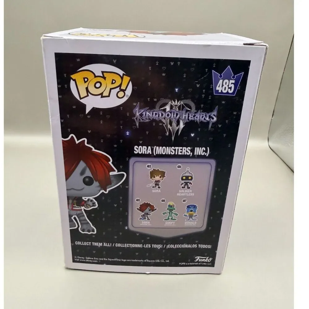 Funko Pop Disney Kingdom Hearts III Sora Monsters Inc Flocked #485 w/ Protector